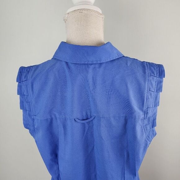 Style & Co Stretch Sleeveless Hidden Button Down Top Size 10 - Picture 5 of 7